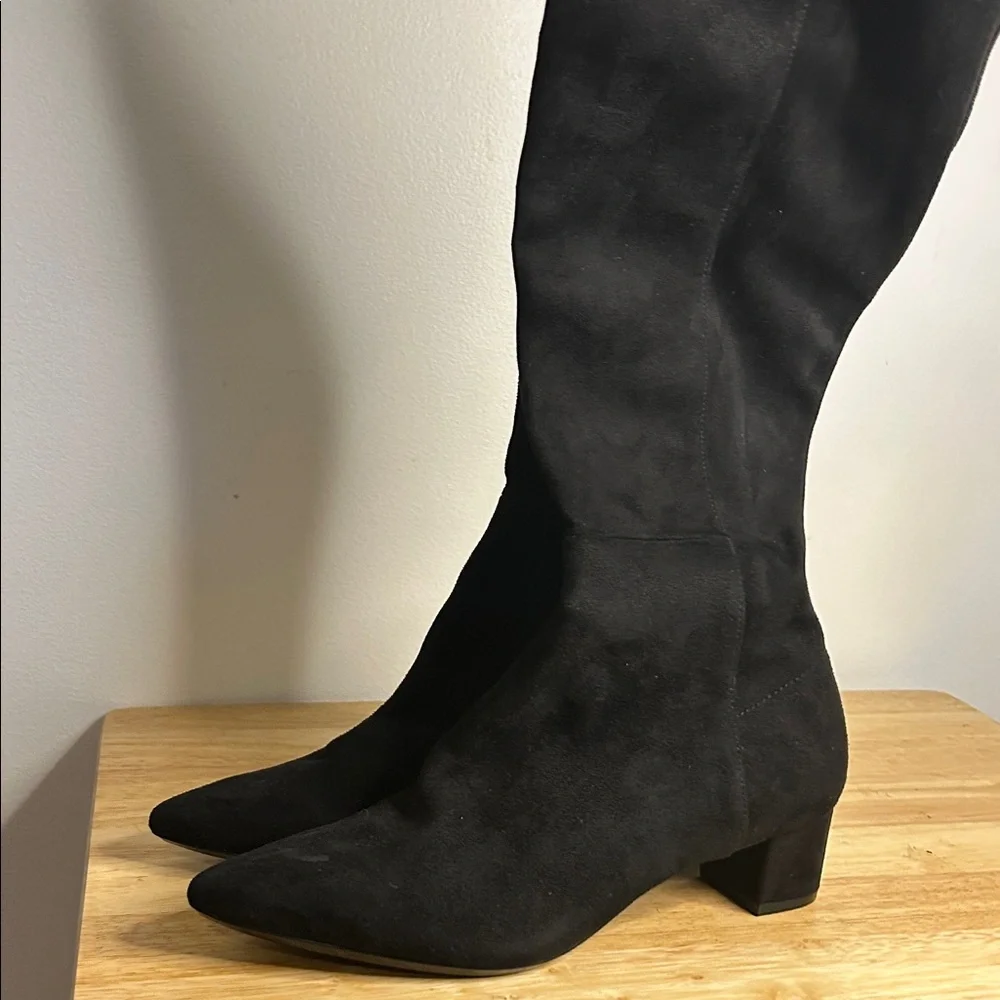 Calvin Klein Georgeanna Black Over the Knee Boots